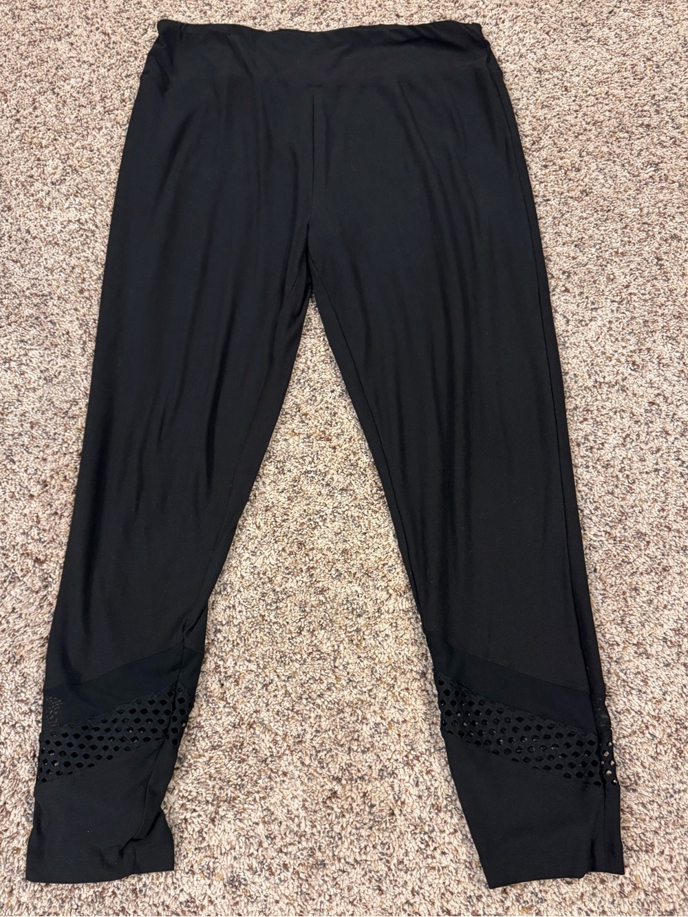 No Boundaries Black Active Leggings with Cutout Accents XXL